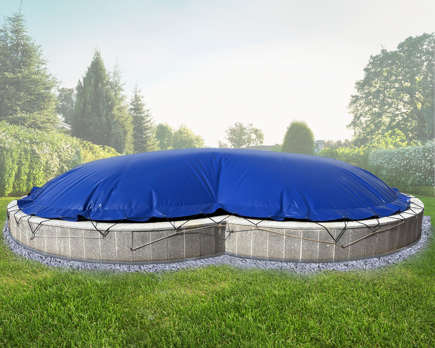 Couverture de piscine gonflable AirDeluxe huit formes (dimensions spéciales)