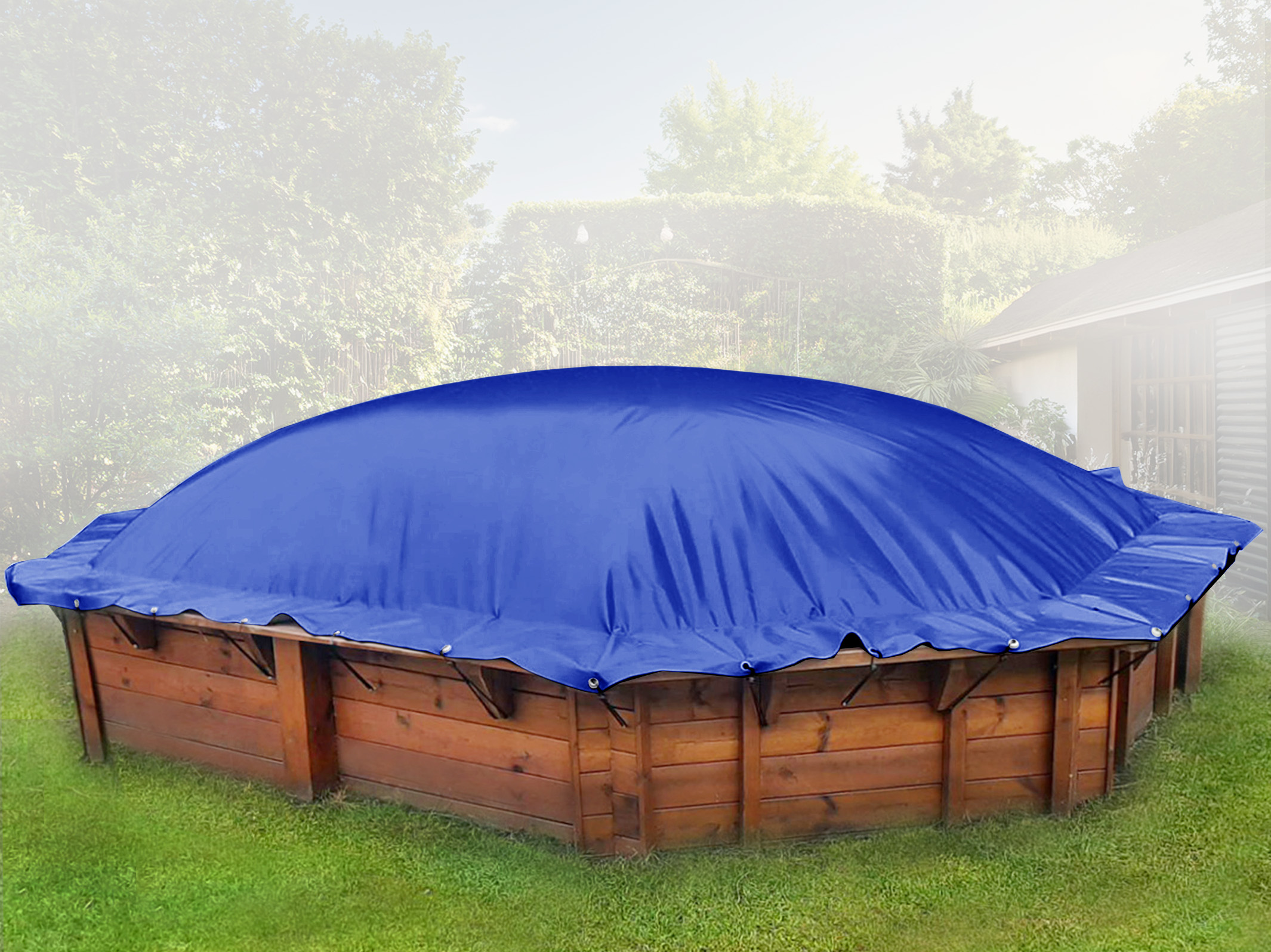 Couverture de piscine gonflable octogonale AirDeluxe (dimensions spéciales)