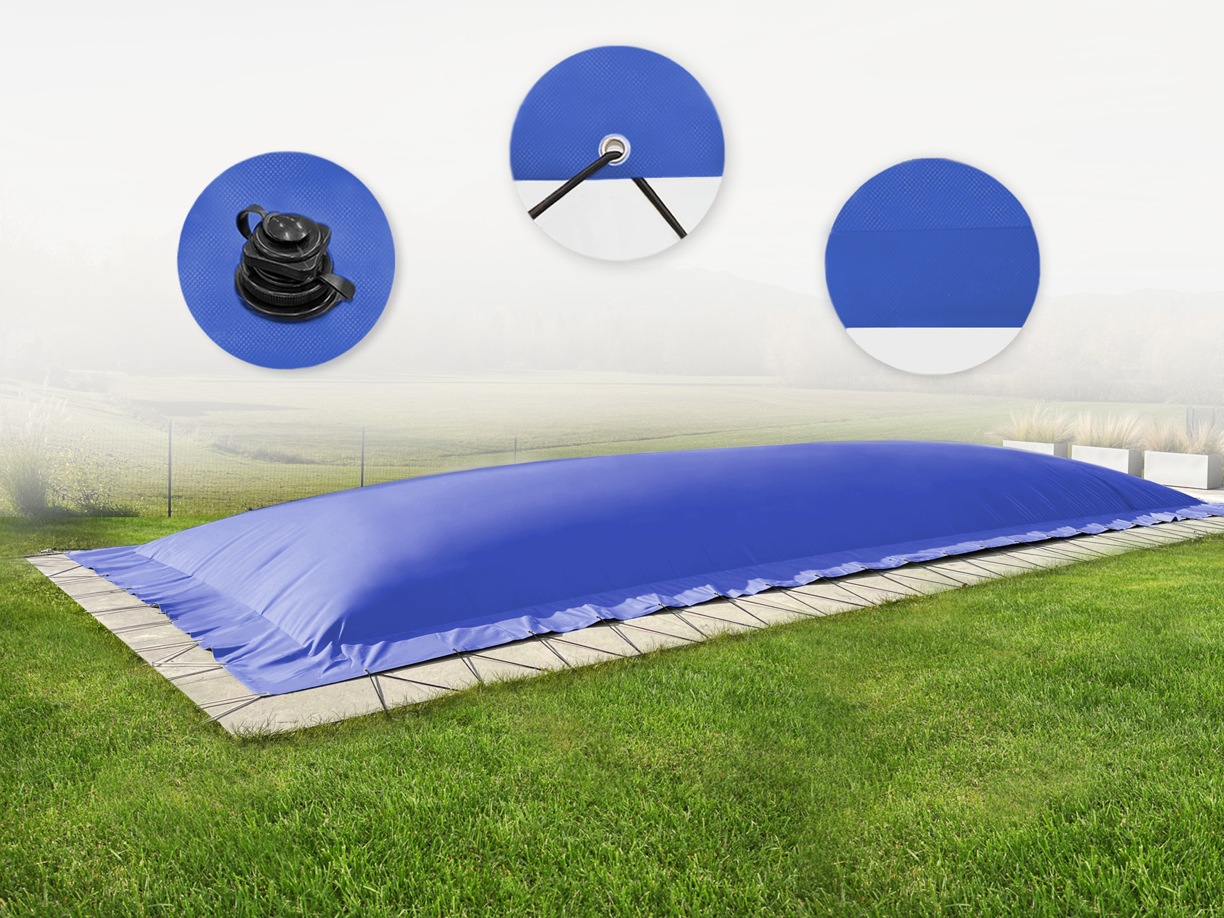 Couverture de piscine gonflable rectangulaire AirDeluxe