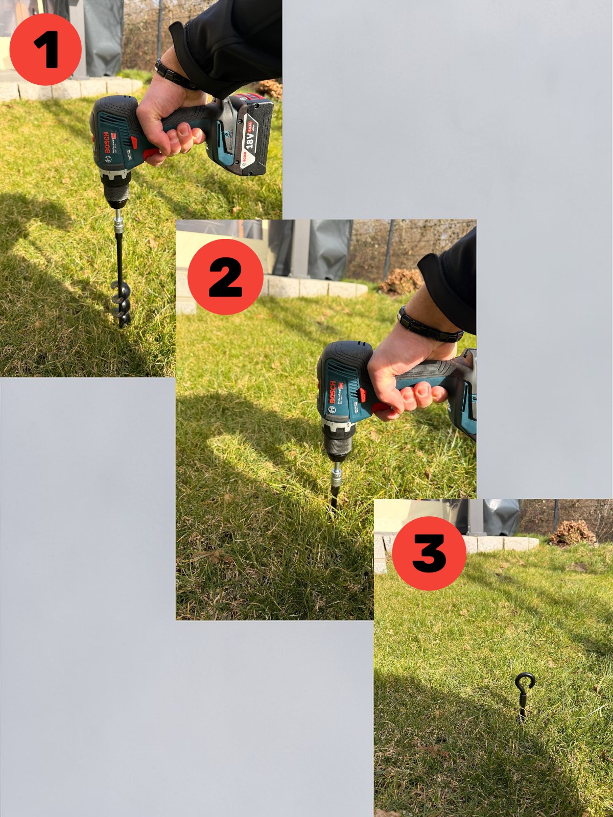 Ancrage de sol escamotable en acier inoxydable -12mm