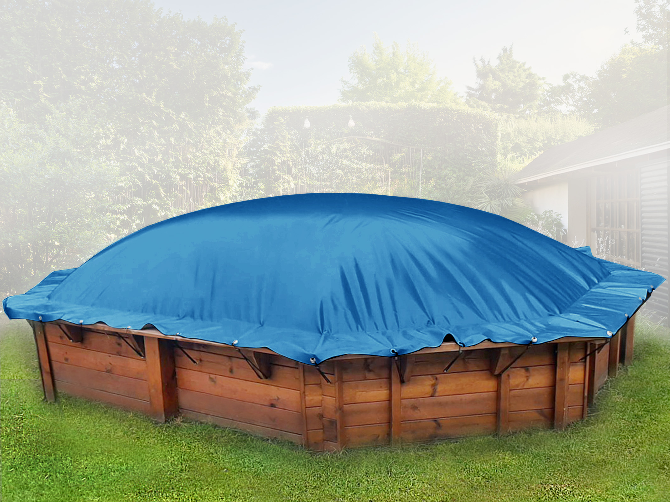 Couverture de piscine gonflable octogonale AirDeluxe