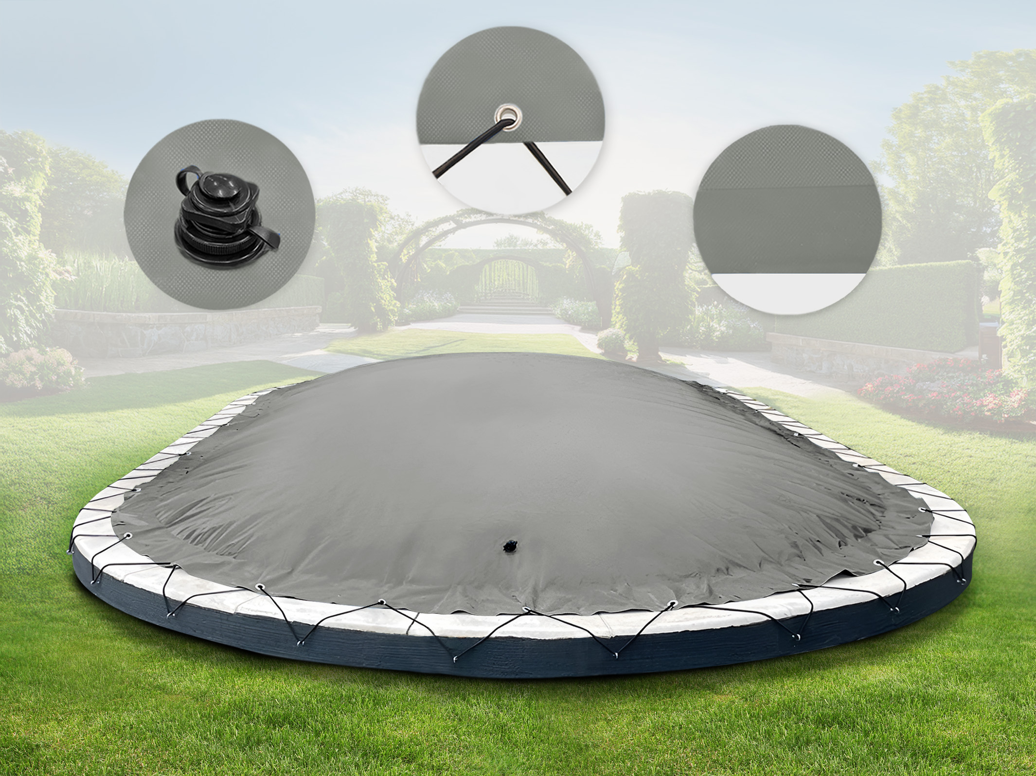 Couverture de piscine gonflable AirDeluxe Ovale