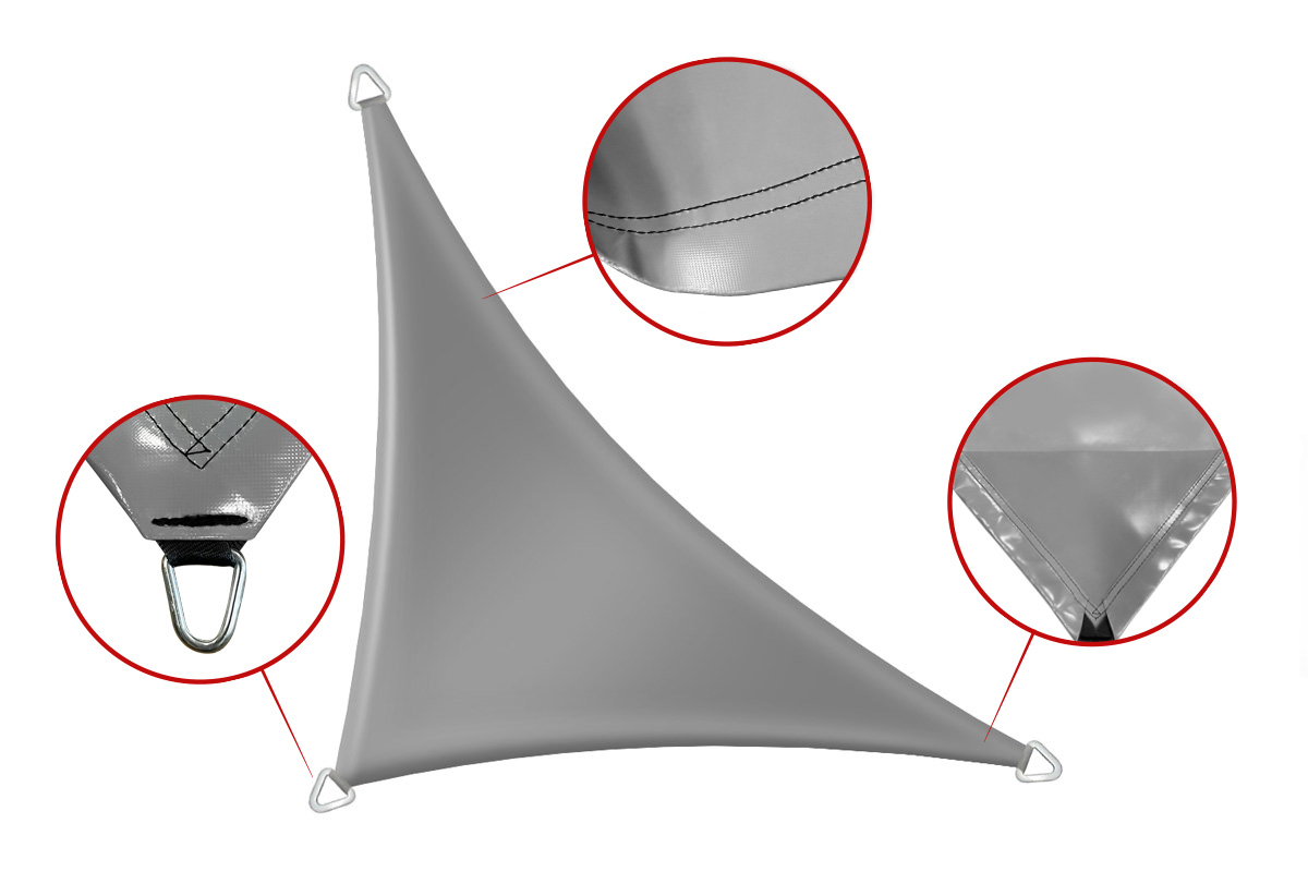 Voile d'ombrage en forme de trapèze